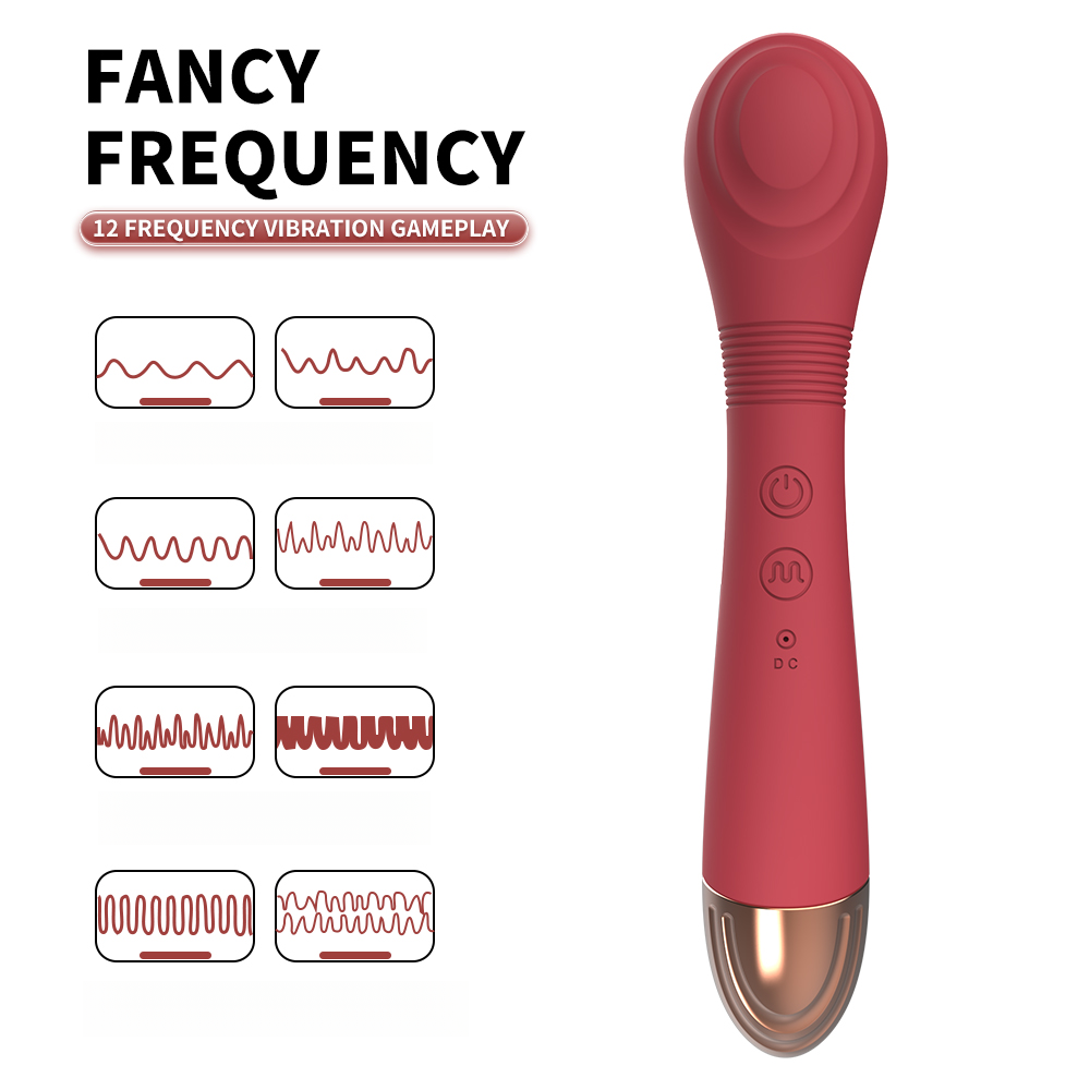 GIMMESEX Double-headed Tongue Vibrator in red with 12 frequency vibration settings and ergonomic design