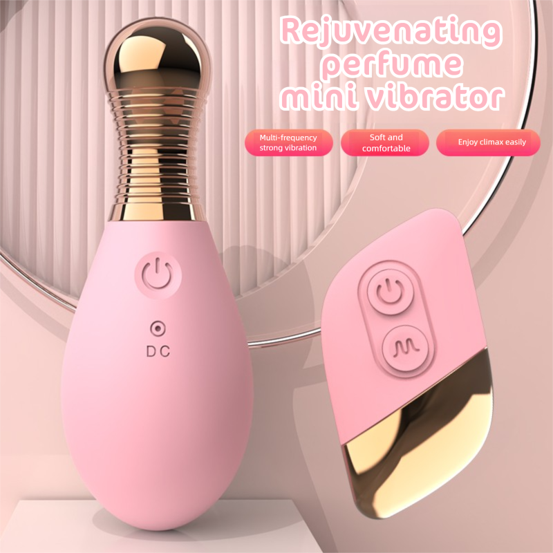 GIMMESEX remote control vibrator in pink and gold with multi-frequency strong vibration and soft comfortable design
