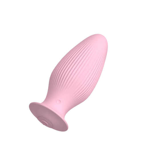 pink texture butt plug base view