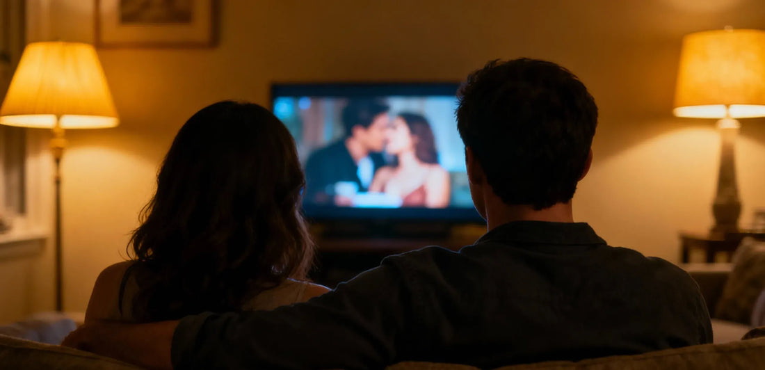 A couple watching Porn movie