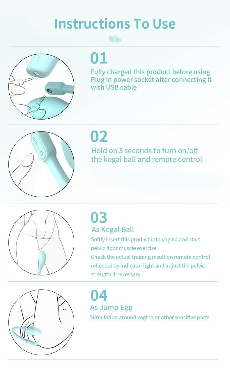 Mint Green Kegel Balls Vibrating Eggs GIMMESEX