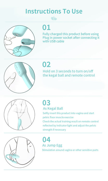 Mint Green Kegel Balls Vibrating Eggs GIMMESEX