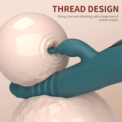 GIMMESEX Dildo Thrusting Vibrator with thread design for strong, fast, and refreshing texture impact