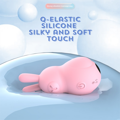 Pink Cutie Rabbit Clit Vibrator made of Q-elastic silicone with silky and soft touch