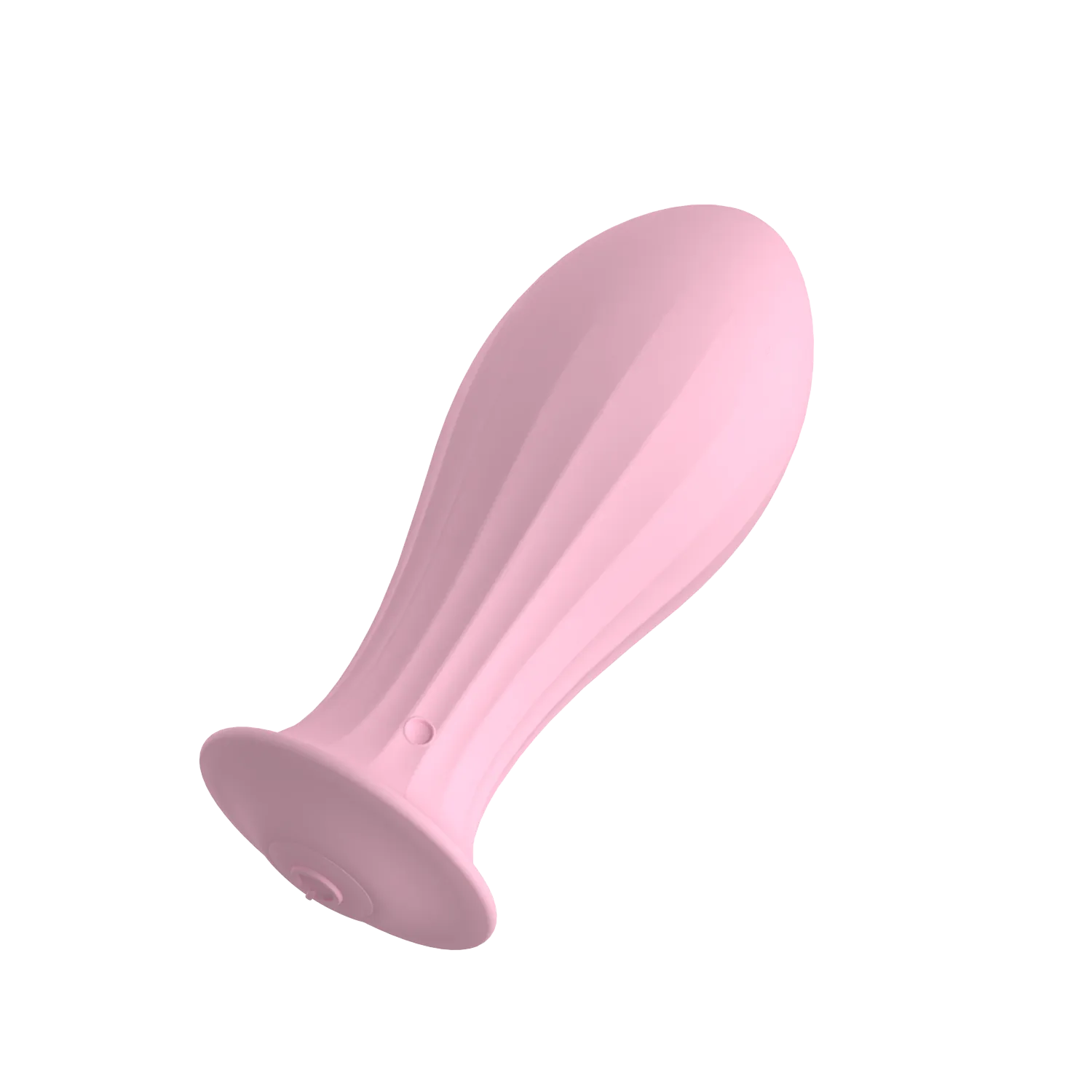 Pink Round head texture Vibrating Butt Plug Textured Lines design