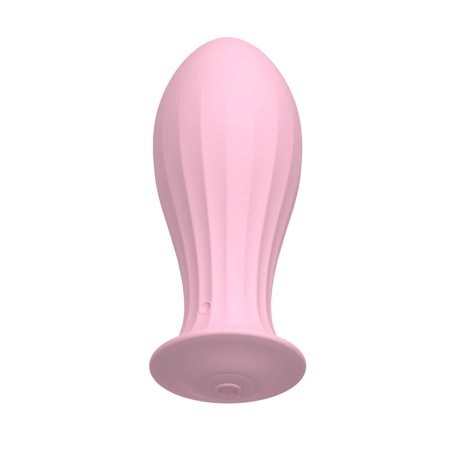Pink Round head texture Vibrating Butt Plug with control button