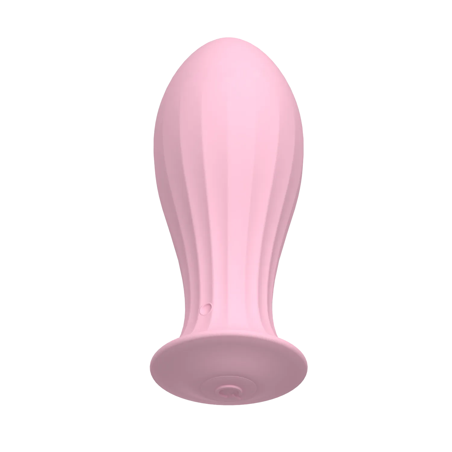 Pink Round head texture Vibrating Butt Plug with control button