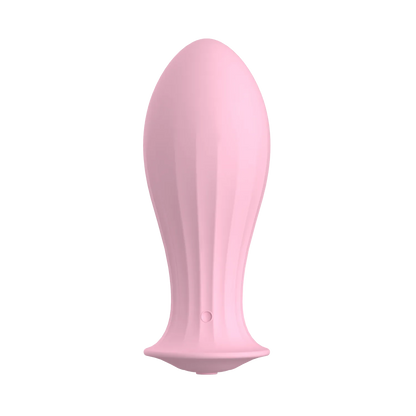 Pink Round head texture Vibrating Butt Plug with Soft Stable Silicone