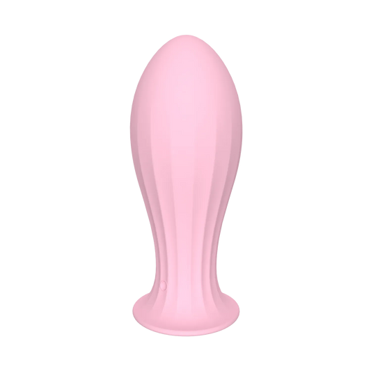 Pink Round head texture Vibrating Butt Plug with 10 vibration modes