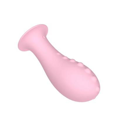 Top view of pink silicone anal plug trainer from Gimme Sex