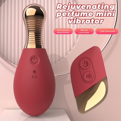 GIMMESEX remote control vibrator in red and gold with ergonomic design and multi-frequency strong vibration